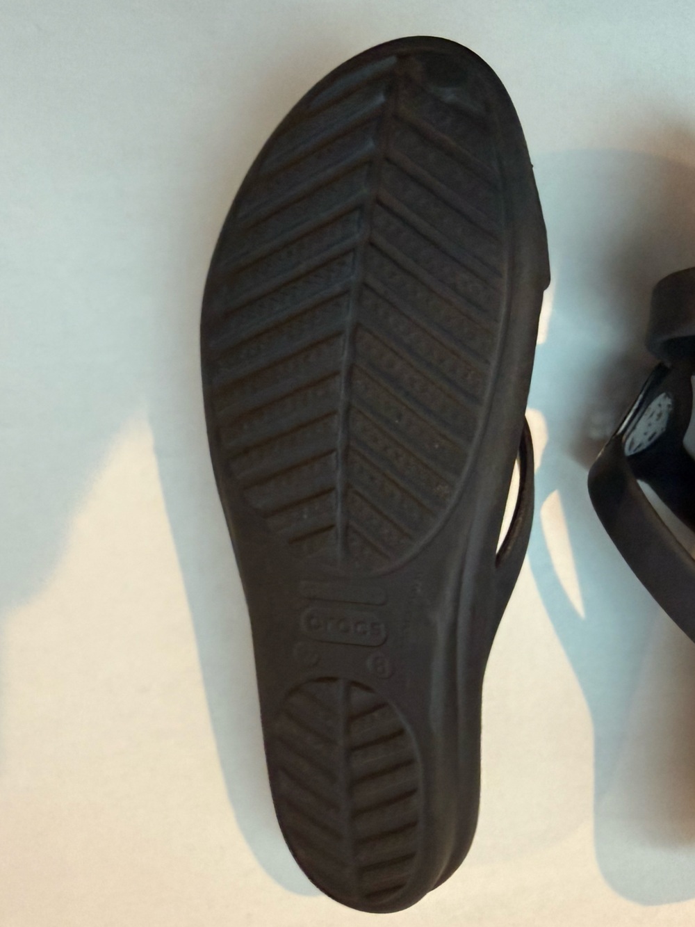Crocs Women's Sanrah Circle Slide Sandals in Black / Graphite Size 8 - Picture 6 of 8